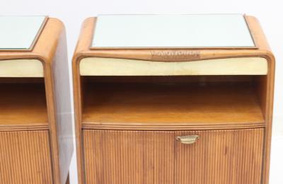 Paolo Buffa Pair of Italian Nightstands by Paolo Buffa 1950 Italy