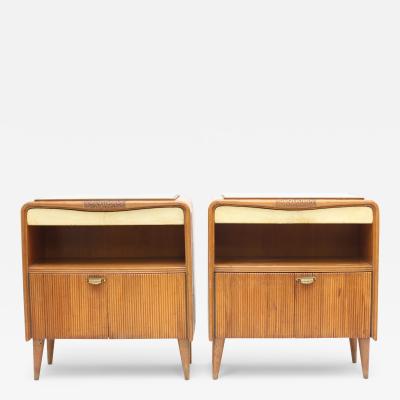 Paolo Buffa Pair of Italian Nightstands by Paolo Buffa 1950 Italy