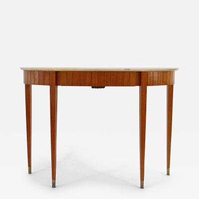 Paolo Buffa Paolo Buffa 1940s Console with a Drawer in Wood Brass and Onyx Top