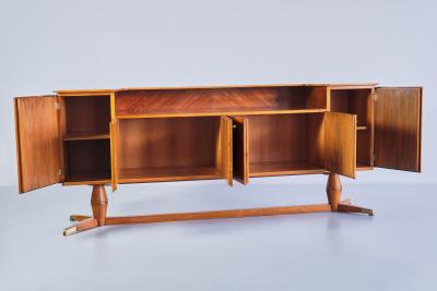 Paolo Buffa Paolo Buffa Attributed Sideboard in Walnut and Brass Serafino Arrighi 1940s
