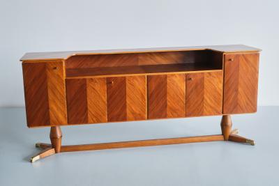 Paolo Buffa Paolo Buffa Attributed Sideboard in Walnut and Brass Serafino Arrighi 1940s