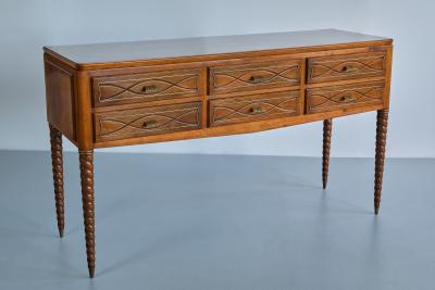Paolo Buffa Paolo Buffa Buffet Sideboard in Walnut and Brass Mario Quarti Milan 1940s