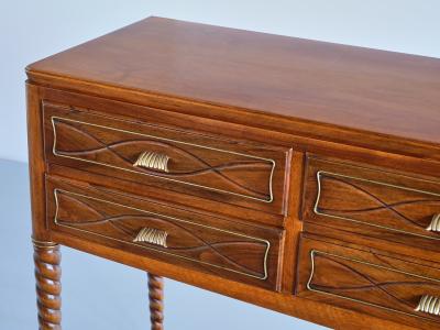 Paolo Buffa Paolo Buffa Buffet Sideboard in Walnut and Brass Mario Quarti Milan 1940s