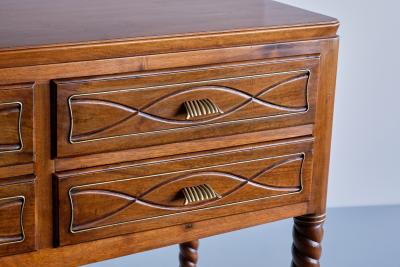 Paolo Buffa Paolo Buffa Buffet Sideboard in Walnut and Brass Mario Quarti Milan 1940s