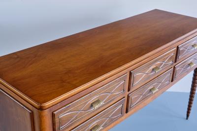 Paolo Buffa Paolo Buffa Buffet Sideboard in Walnut and Brass Mario Quarti Milan 1940s