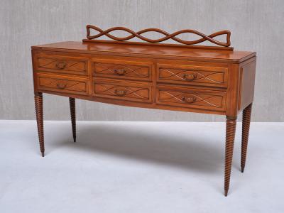 Paolo Buffa Paolo Buffa Buffet Sideboard in Walnut and Brass Mario Quarti Milan 1940s