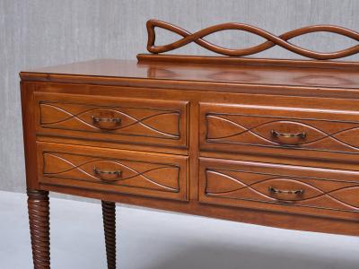 Paolo Buffa Paolo Buffa Buffet Sideboard in Walnut and Brass Mario Quarti Milan 1940s