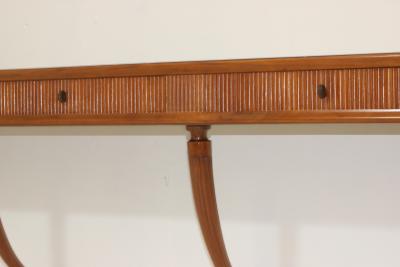 Paolo Buffa Paolo Buffa Carved Walnut 3 Drawer Console by Mario Quarti 1940 Italy