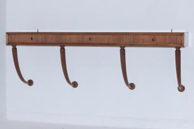 Paolo Buffa Paolo Buffa Carved Walnut 3 Drawer Console by Mario Quarti 1940 Italy