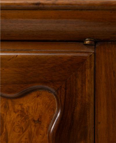 Paolo Buffa Paolo Buffa Italian Highboard in Walnut Birch Burl and Green Marble 1950s