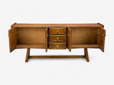 Paolo Buffa Paolo Buffa Italian Modern Cherrywood Brass Sideboard Italy 1950s