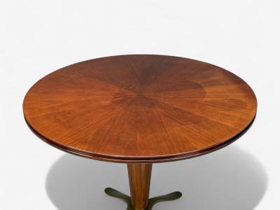 Paolo Buffa Paolo Buffa Mahogany Bronze Center Table Italy 1940s