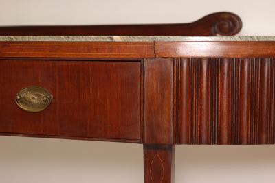 Paolo Buffa Paolo Buffa Mahogany and Marble Top Console by Mario Quarti 1945 Italy