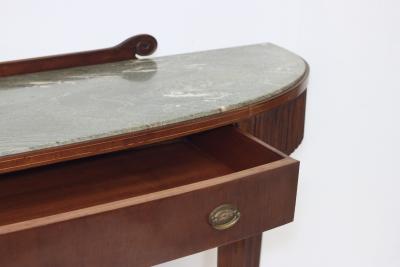Paolo Buffa Paolo Buffa Mahogany and Marble Top Console by Mario Quarti 1945 Italy