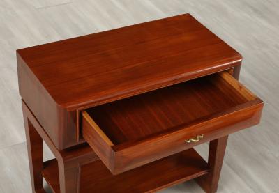 Paolo Buffa Paolo Buffa Pair of Mahogany Bedside or Night Stand Tables Italy ca 1950
