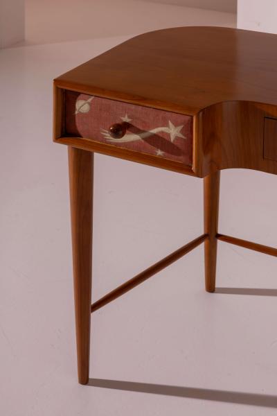 Paolo Buffa Paolo Buffa Petineuse in Cherry with Painted Linen Drawers Italy 1940s