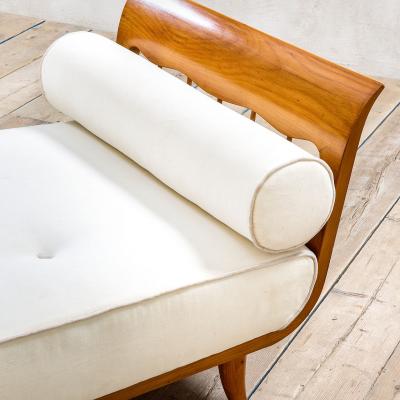 Paolo Buffa Paolo Buffa Wooden Daybed with White Mattress for Lietti 1950s