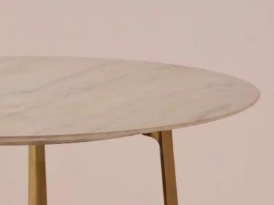 Paolo Buffa Paolo Buffa brass and Carrara marble round dining table Italy 1940s