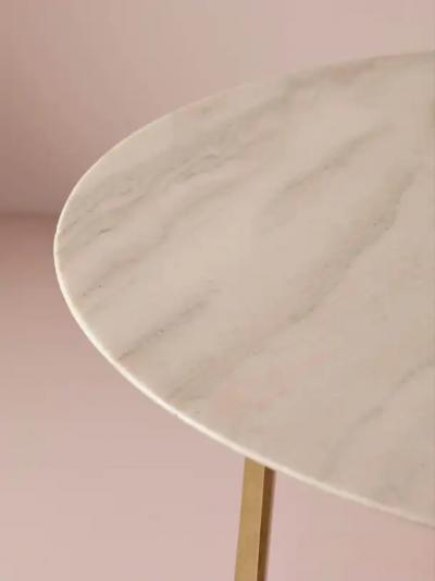 Paolo Buffa Paolo Buffa brass and Carrara marble round dining table Italy 1940s