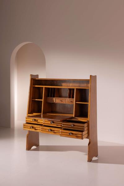 Paolo Buffa Paolo buffa chestnut cabinet with drop down front and drawers Italy 1940s