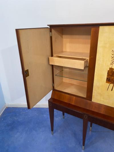 Paolo Buffa Parchment Italian Sideboard by Paolo Buffa 1950