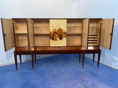 Paolo Buffa Parchment Italian Sideboard by Paolo Buffa 1950