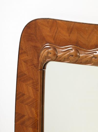 Paolo Buffa Rare Walnut Radicca Mirror by Paolo Buffa