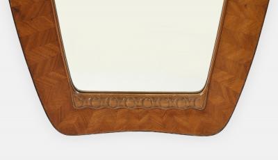 Paolo Buffa Rare Walnut Radicca Mirror by Paolo Buffa