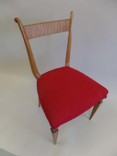 Paolo Buffa Two Italian Mid Century Modern Neoclassical Desk Chairs by Paolo Buffa