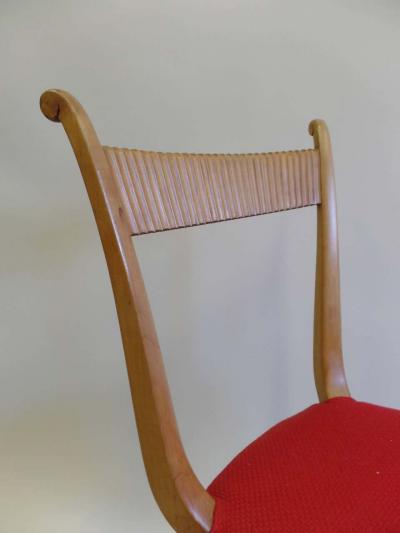 Paolo Buffa Two Italian Mid Century Modern Neoclassical Desk Chairs by Paolo Buffa