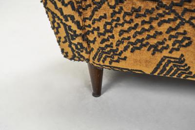 Paolo Buffa Upholstered Italian Armchairs attributed to Paolo Buffa Italy 1950s