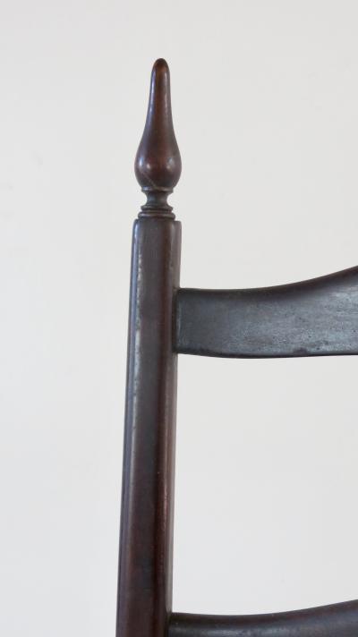 Paolo Buffa set of 8 ebonized velvet high back Chiavari dining chairs by Paolo Buffa 1950