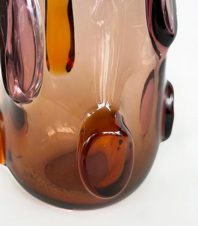Paolo Crepax Monumental Vintage Paolo Crepax Blown Murano Glass Vase Signed Dated 90