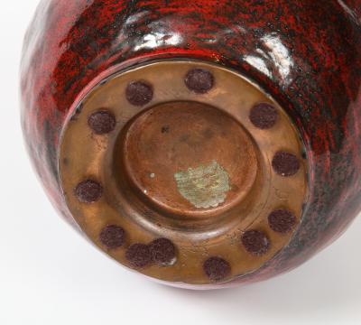 Paolo De Poli Enameled Metal Vase by Paolo De Poli