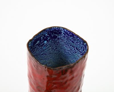 Paolo De Poli Enameled Metal Vase by Paolo De Poli