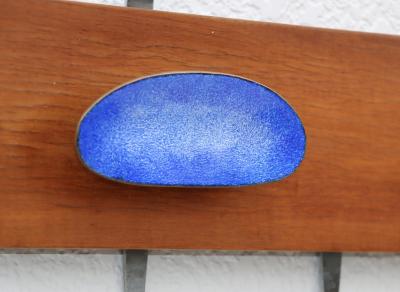 Paolo De Poli Paolo De Poli Attributed Enamel And Walnut Wall Mounted Coat Rack