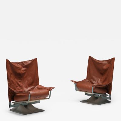 Paolo Deganello Lounge Chairs Pair Aeo by Paolo Deganello 1973