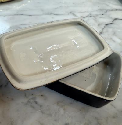 Paolo Gucci Gucci Ceramic Catchall with Gilt Box Italy 1980s