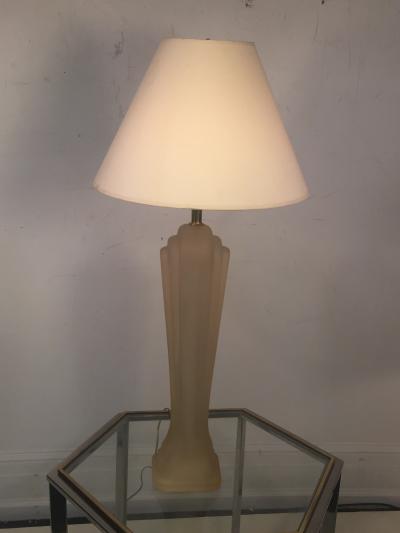 Paolo Gucci PAIR OF SCULPTED MODERN FROSTED RESIN LAMPS BY PAOLO GUCCI