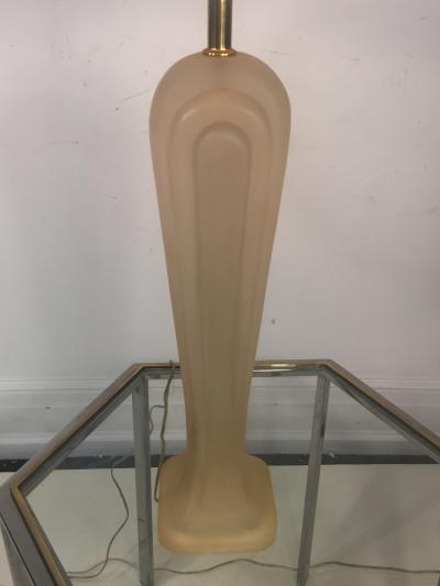 Paolo Gucci PAIR OF SCULPTED MODERN FROSTED RESIN LAMPS BY PAOLO GUCCI
