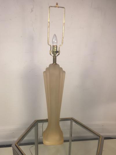 Paolo Gucci PAIR OF SCULPTED MODERN FROSTED RESIN LAMPS BY PAOLO GUCCI