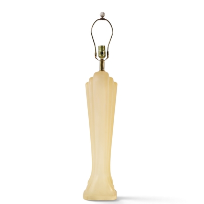 Paolo Gucci Paolo Gucci Mid Century Frosted Resin Table Lamps Pair