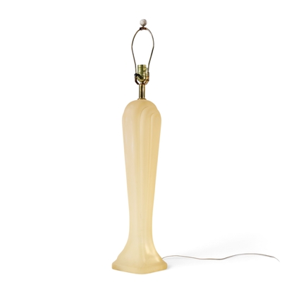 Paolo Gucci Paolo Gucci Mid Century Frosted Resin Table Lamps Pair