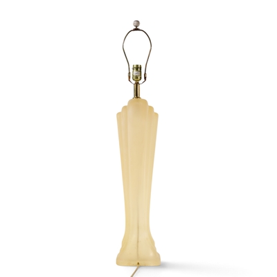 Paolo Gucci Paolo Gucci Mid Century Frosted Resin Table Lamps Pair