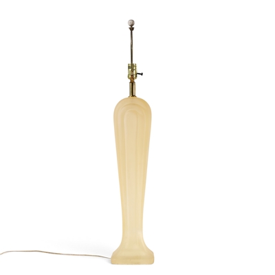 Paolo Gucci Paolo Gucci Mid Century Frosted Resin Table Lamps Pair