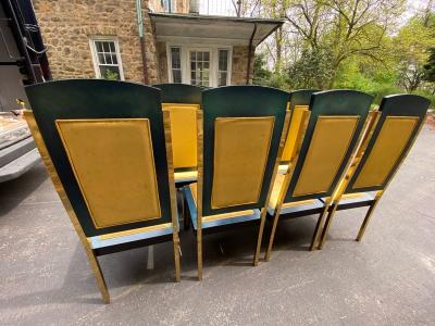 Paolo Gucci RARE MAGNIFICIENT OPULENT SUITE OF TEN DINING CHAIRS DESIGNED BY PAOLO GUCCI