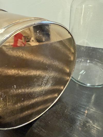 Paolo Gucci Rare Gucci Brass Glass Pitcher Set with Ice Bucket Italy 1970s