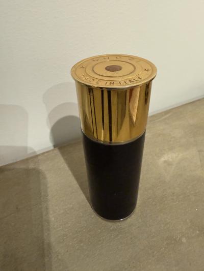 Paolo Gucci Vintage Cylindrical Gucci Bottle Black Gold Made in Italy 1980s