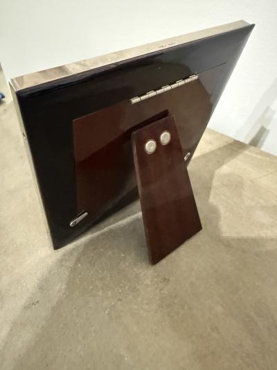 Paolo Gucci Vintage Italian Gucci Brass Chrome Square Picture Frame 1980s