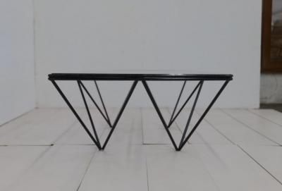 Paolo Piva 1980s Steel and Glass Rectangular Coffee Table Alanda by Paolo Piva for B B